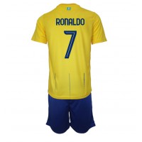 Al-Nassr Cristiano Ronaldo #7 Koti Peliasu Lasten 2023-24 Lyhythihainen (+ Lyhyet housut)